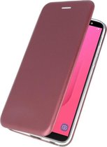 Bestcases Hoesje Slim Folio Telefoonhoesje Samsung Galaxy J8 2018 - Bordeaux Rood