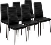 6 stuks eetkamerstoel , zwart , eetkamerstoelen 401848