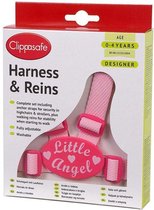 Tuigje kinderstoel - Kindertuigje met looplijn - Looptuigje Little Angel roze