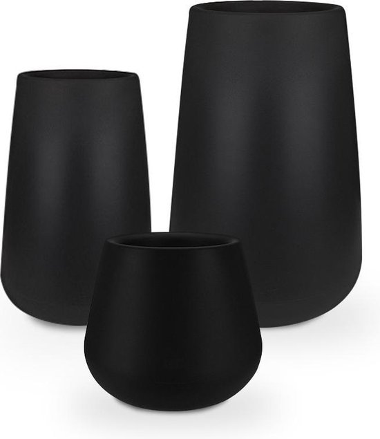 ELHO cone high, 3 st.-Setprijs, Zwart 204, H84/B55+H66/B45+H46/B55 | bol.com