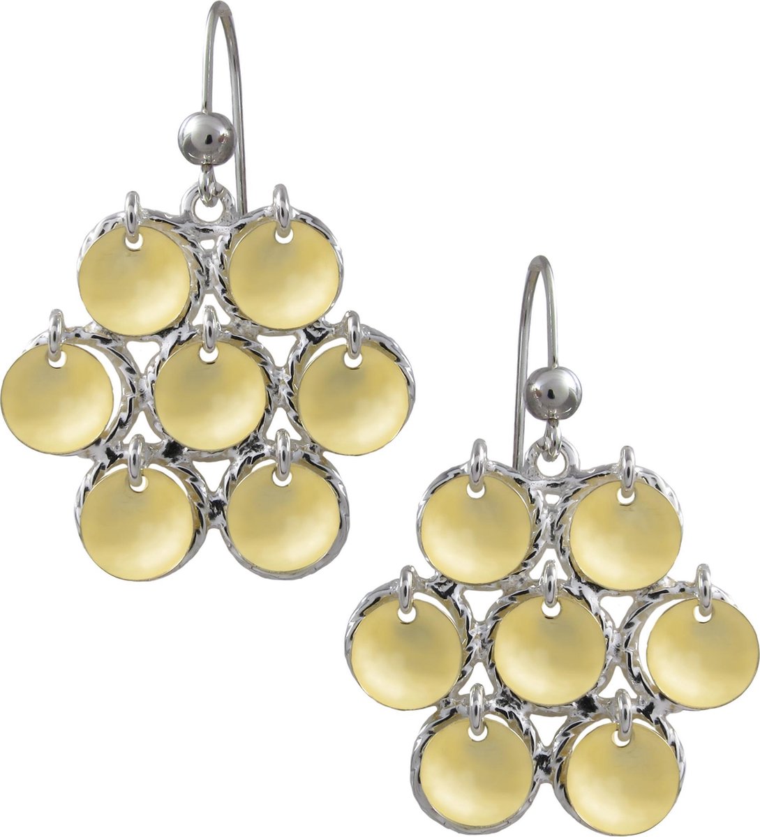 Oorbellen, hang, Zilveren Risku 22mm