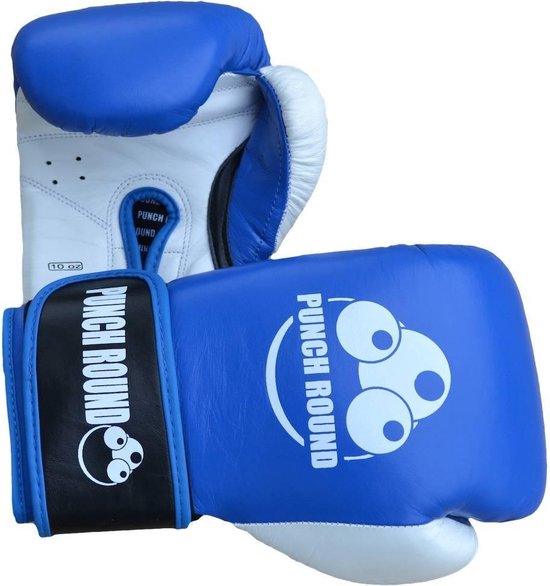 Punch Round™ ELITE PRO Bokshandschoenen Blauw Wit 12 OZ Punch Round Bokshandschoenen