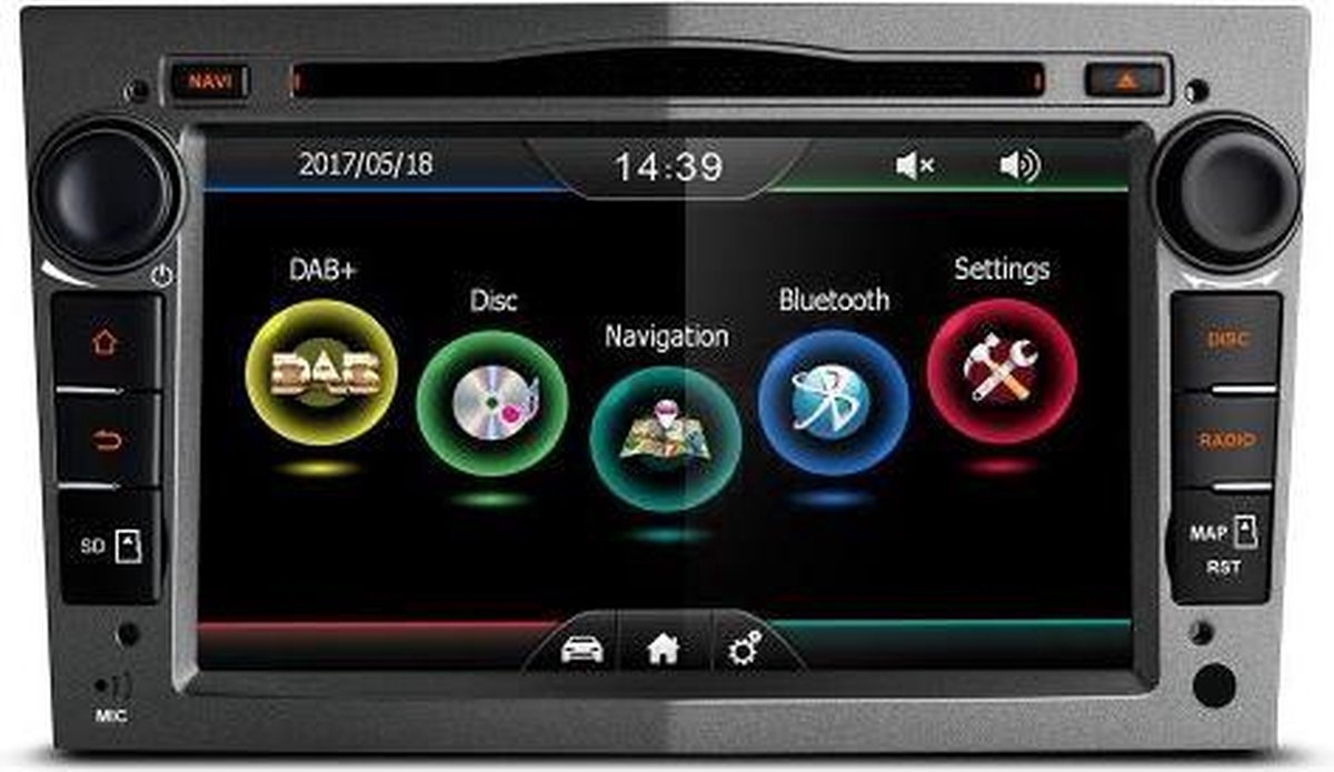 Opel Zafira B cd30 cd70 DAB+ look autoradio met navigatie usb aux  touchscreen Zilver | bol