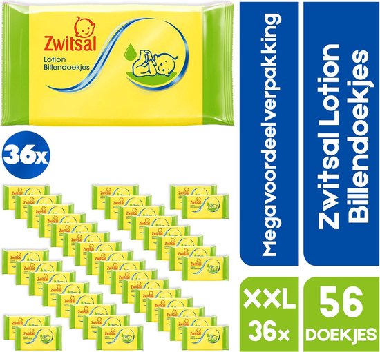 XXL Megavoordeelverpakking – Zwitsal baby Billendoekjes Lotion – 3420 billendoekjes