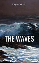 Couverture de livre représentant des vagues avec le texte 'THE WAVES' et 'Virginia Woolf'.