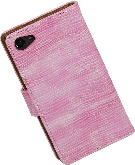 Coque Sony Xperia Z5 Compact Lizard Bookstyle Rose