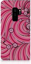 Geschikt voor Samsung Galaxy S9 Plus Uniek Standcase Hoesje Swirl Pink