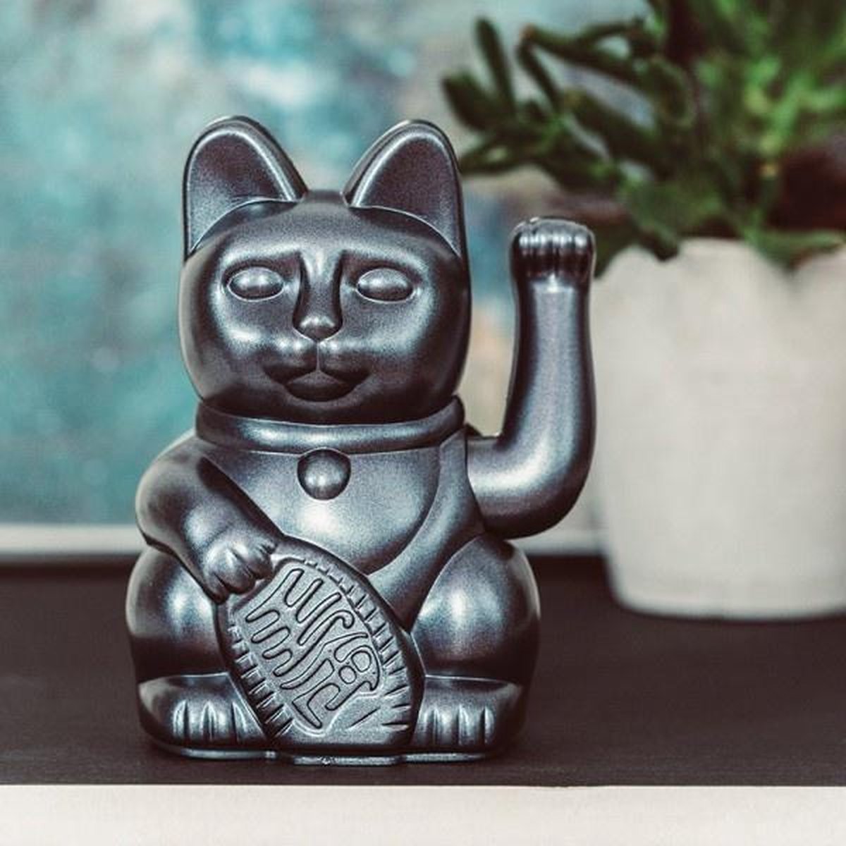 Donkey Wuivende Kat Lucky Cat Maneki-Neko galaxy metallic