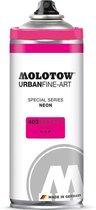 Molotow Urban Fine Art Acryl Spray: Neon Roze - 400ml spuitbus voor canvas, plastic, metaal, hout etc.