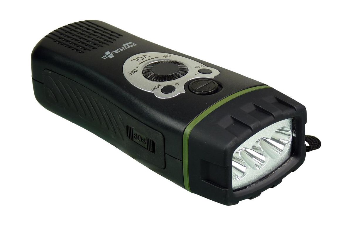 PowerPlus Wolf Dynamo USB LED lampe de poche et radio 3,6 V 80 mAh -  Accessoires de camping Berger Camping