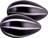 NS Novelties Crystal Glass Eggs Black - Vibrerend ei