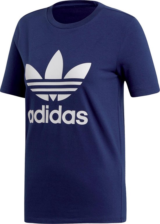 adidas Trefoil  Sportshirt - Maat 30  - Vrouwen - donker blauw/wit