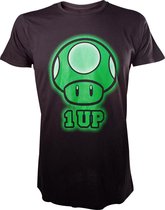 Nintendo - T-Shirt Zwart 1UP Maat L