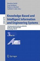 Knowledge Based and Intelligent Information and Engineering Systems