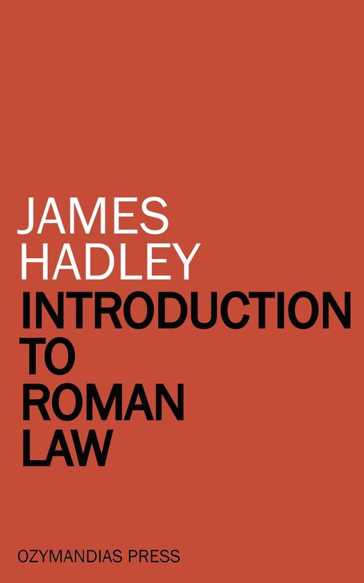 Introduction to Roman Law - cover
