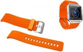 TPU Siliconen armband voor Fitbit Blaze - Oranje, Maat - S