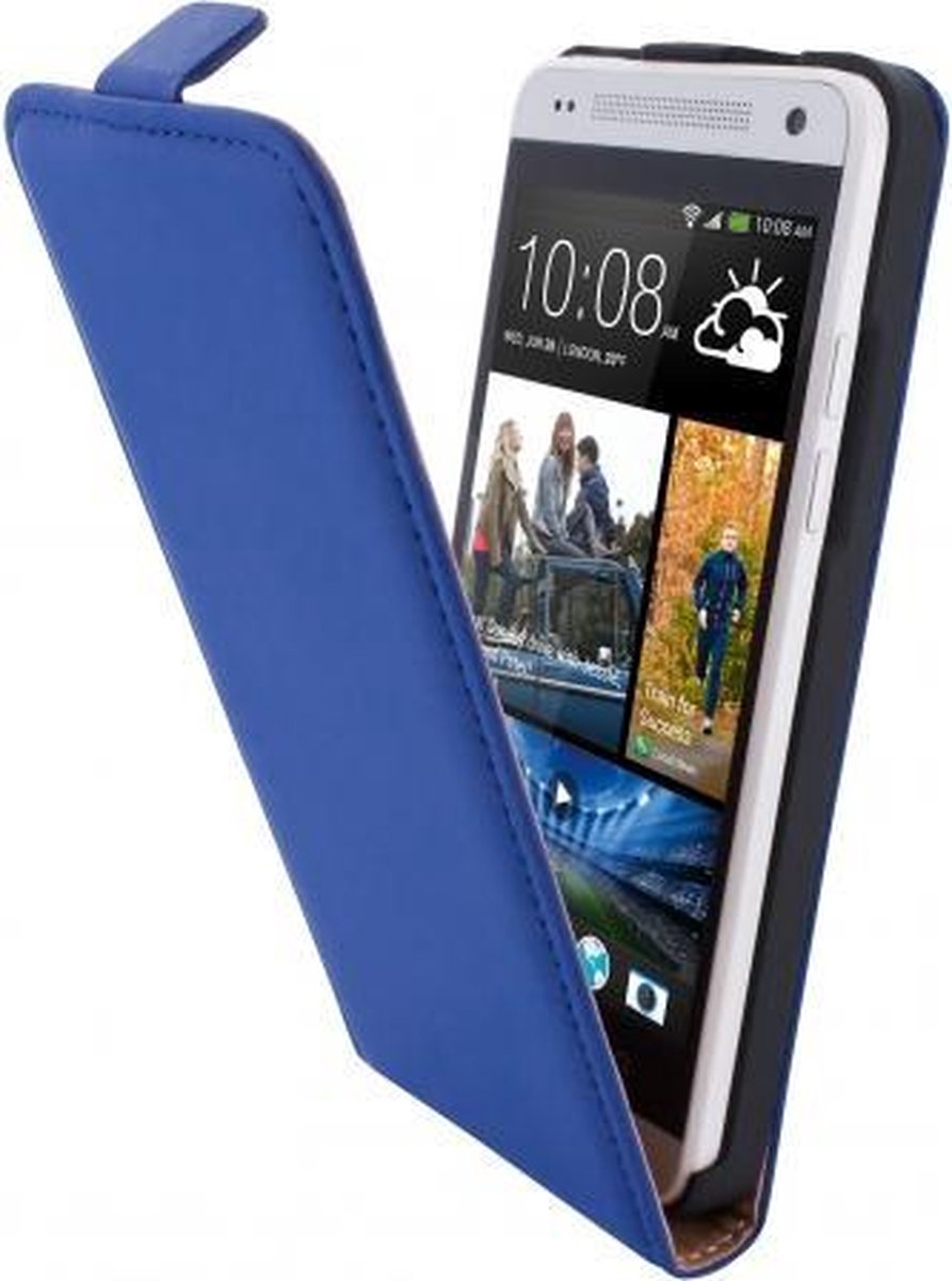 Mobiparts Premium Flip Case HTC One Mini Blue