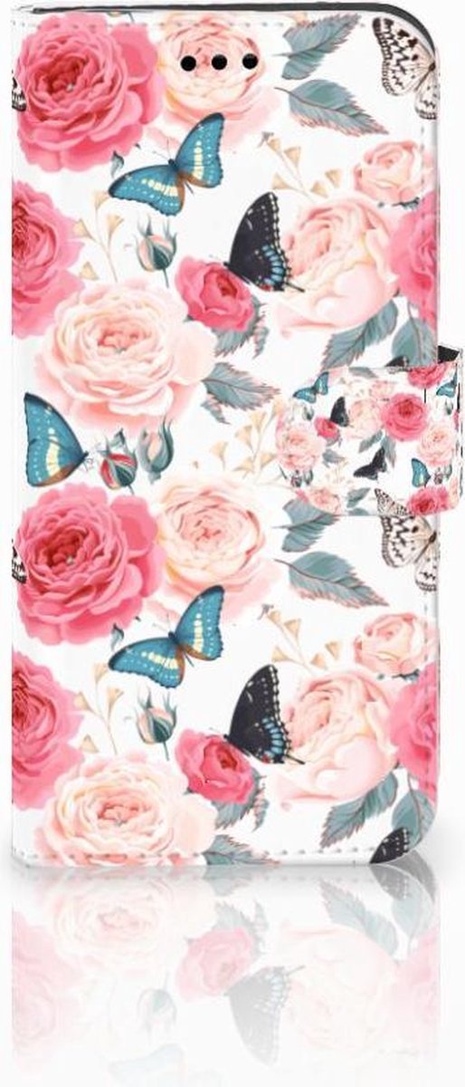 Huawei P10 Lite Hoesje Butterfly Roses
