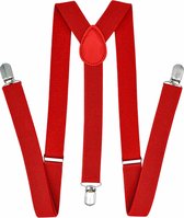 Fako Fashion® - Bretelles - Uni - 100cm - Rouge