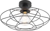 QAZQA laurent - Design Plafondlamp - 1 lichts - Ø 370 mm - Zwart -  Woonkamer | Slaapkamer
