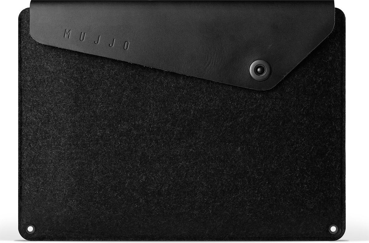 Housse MacBook Pro Retina 13 pouces Mujjo en cuir – Noire / Brun