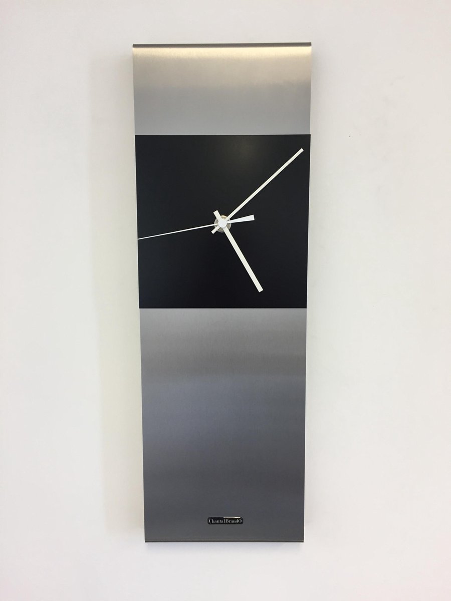 Wandklok Cassiopee Black Square XL Modern Design