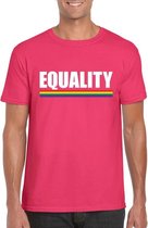 LGBT shirt roze Equality heren XL