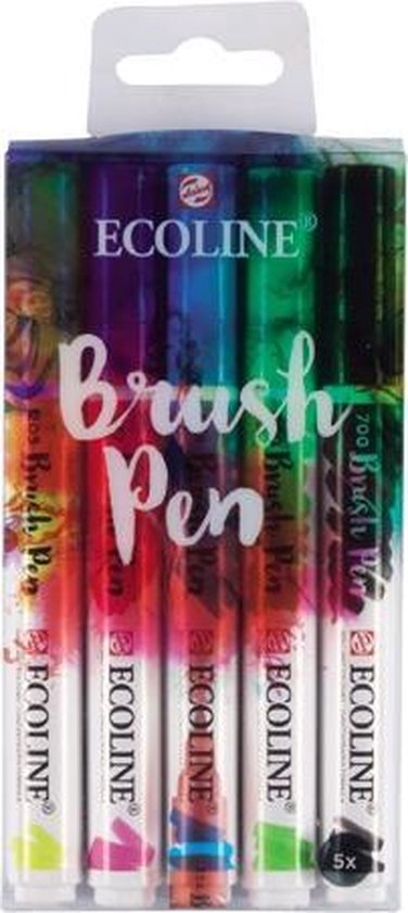 Talens Ecoline Brush Pen set met 5 stuks