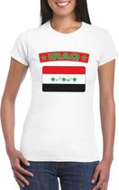 T-shirt met Irakese vlag wit dames M