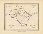 Historische kaart, plattegrond van gemeente Jabeek in Limburg uit 1867 door Kuyper van Kaartcadeau.com