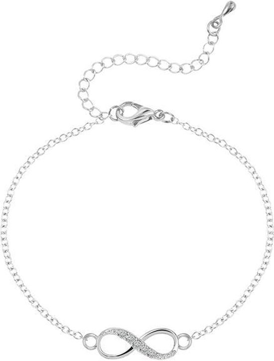 24/7 Jewelry Collection Infinity Armband - Diamantjes - Zilverkleurig - Amodi