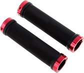 Poignées VTT 130 mm GRIP fortes - avec fixation de verrouillage - Rouge