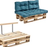 Palletbank - tweezitsbank - pallet sofa - turquoise