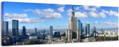 Warschau - Canvas Schilderij Panorama 118 x 36 cm