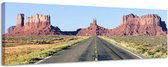 Monument Valley - Canvas Schilderij Panorama 158 x 46 cm