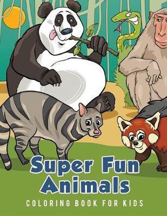 Super Fun Animals Coloring Book for Kids - cover
