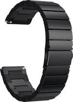 Metaal Classic schakel bandje Zwart geschikt voor Fitbit Versa (Versa 2, Versa Lite)