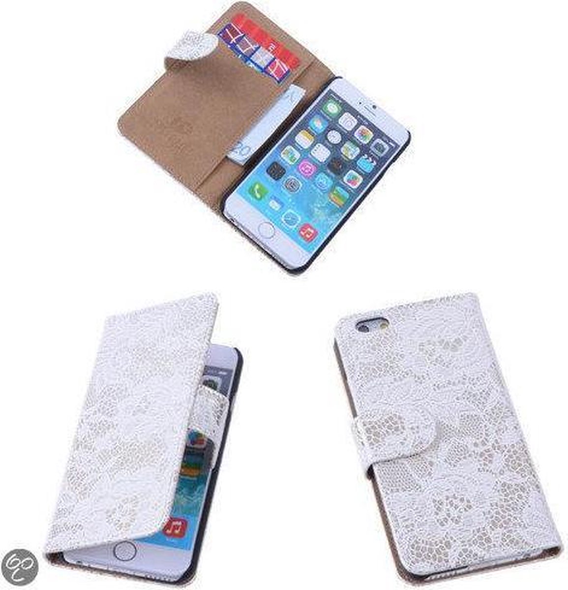Lace Wit iPhone 6 Plus Book/Wallet Case/Cover Hoesje