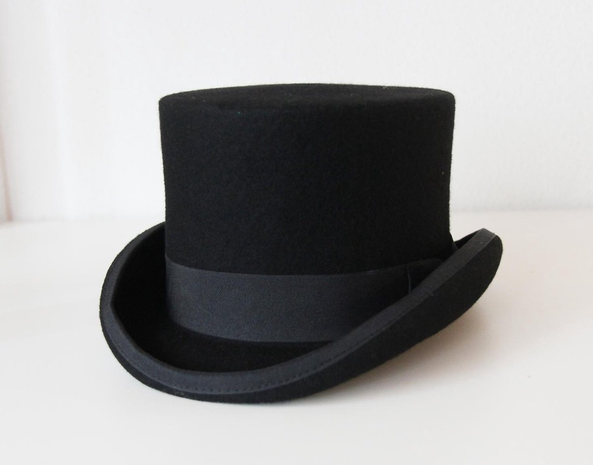 Dezelfde hoekpunt pint Hoge hoed zwart steampunk tophat - maat 61 - zwarte heren dames | bol.com