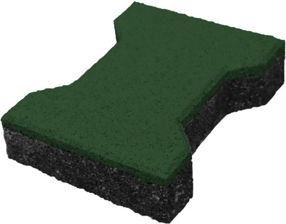 Rubber klinker Groen - 200 x 160 x 43 mm