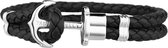 Paul Hewitt Armband PH-PH-L-S-B-XXL - Anker - Zwart Silver - XXL