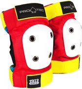 Pro Tec Triple - Beschermingsset - Retro in Rood met Geel en Blauw - Kindermaat M