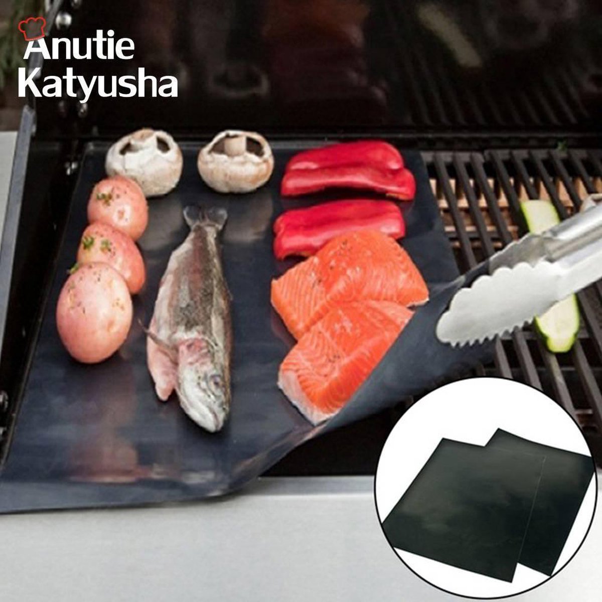 KBrothers BBQ Mat (Set 3 stuks) Barbecue Grill Mat Teflon Ovenmat