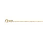 Glowketting - double - messing geel verguld - gourmet 1.3 mm - 45 cm