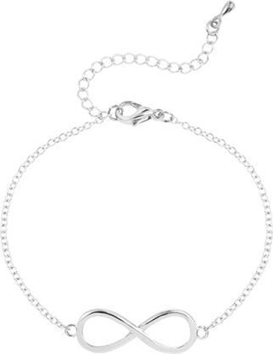 24/7 Jewelry Collection Infinity Armband - Dames - Zilverkleurig - 22 cm - Amodi