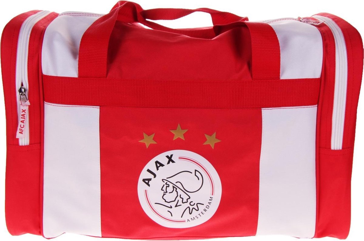 Ajax sporttas - wit/rood |