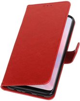 Rood Pull-Up Booktype Hoesje voor Huawei Y9 2019