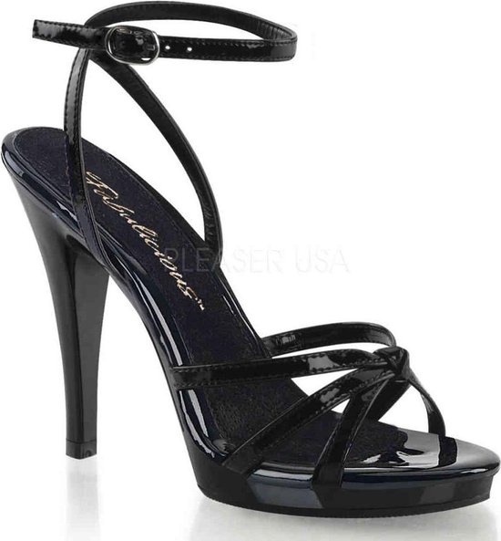 Fabulicious - FLAIR-436 Sandaal met enkelband - US 16 - 47 Shoes - Zwart