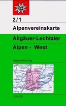 DAV Alpenvereinskarte 02/1 Allgäuer - Lechtaler Alpen - West 1 : 25 000