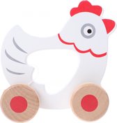 Jouéco Rollend Dier Kip 12 Cm Wit